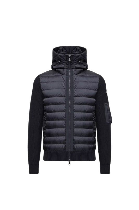 Quilted Zip-Up Cardigan