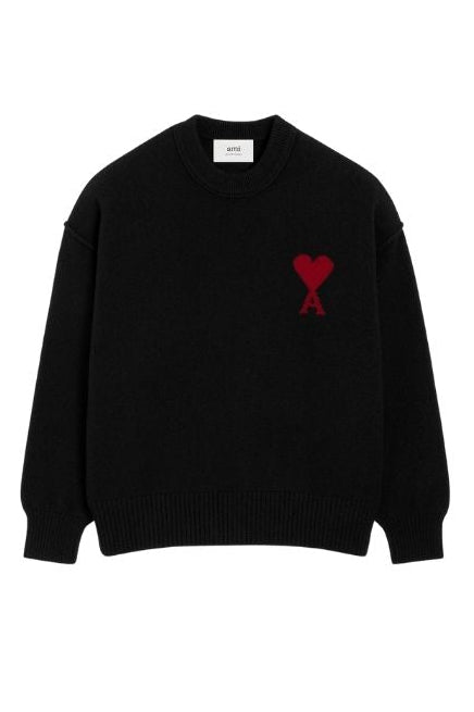“Ami de Cœur” Wool Sweater – Black - Camden Drip