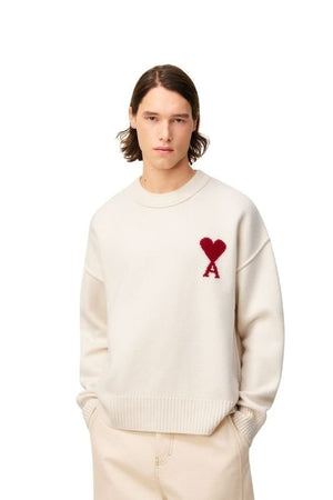 “Ami de Cœur” Wool Sweater – White - Camden Drip